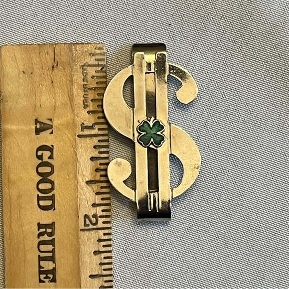 Vintage Four Leaf Clover Money Clip - Picture 4 of 4